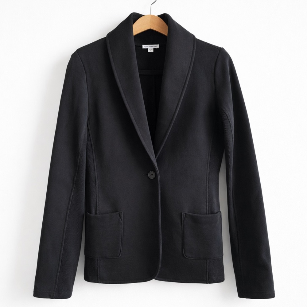 James Perse Black Minimal Blazer | Tailored Modern Classic